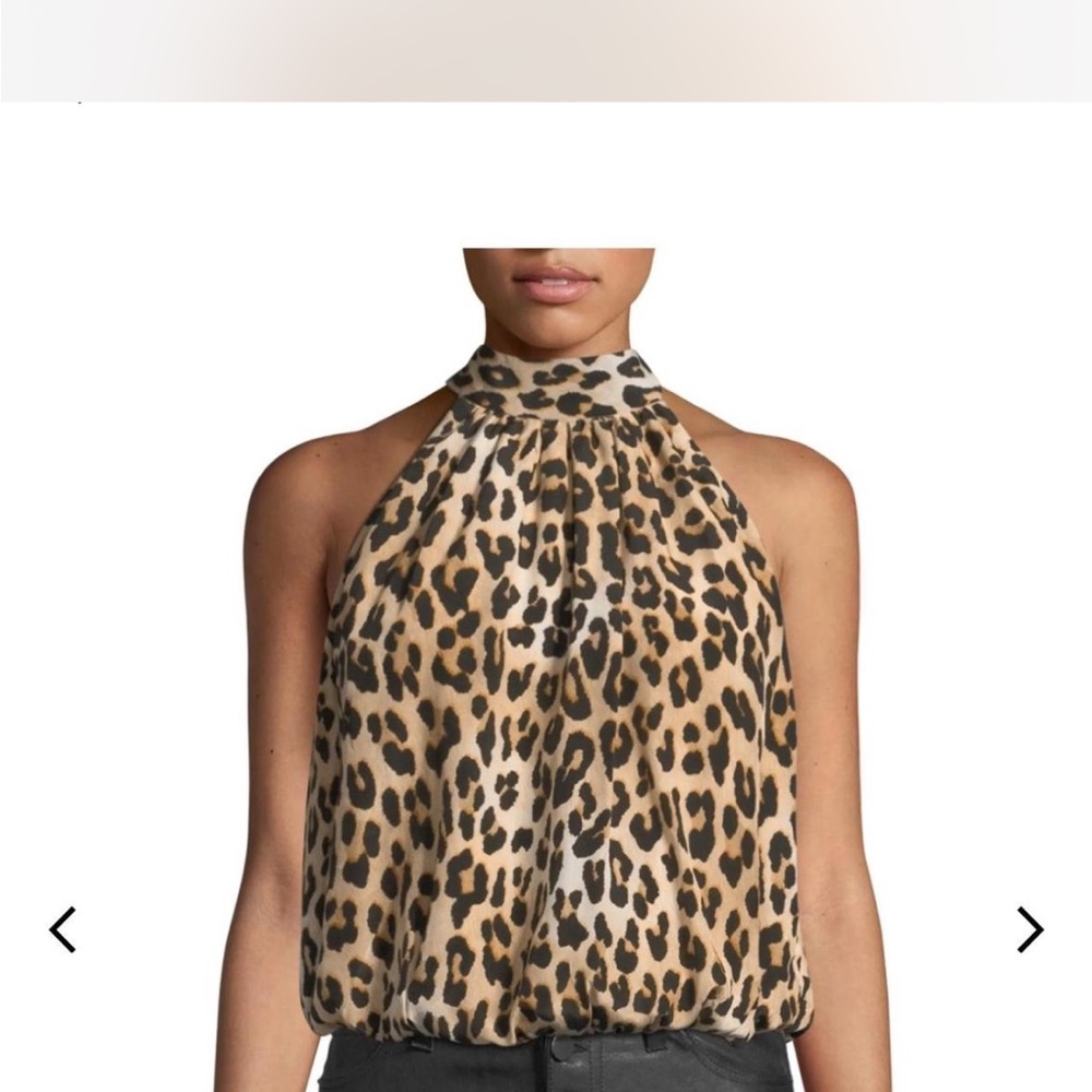 Leopard Print Halter Neck Top